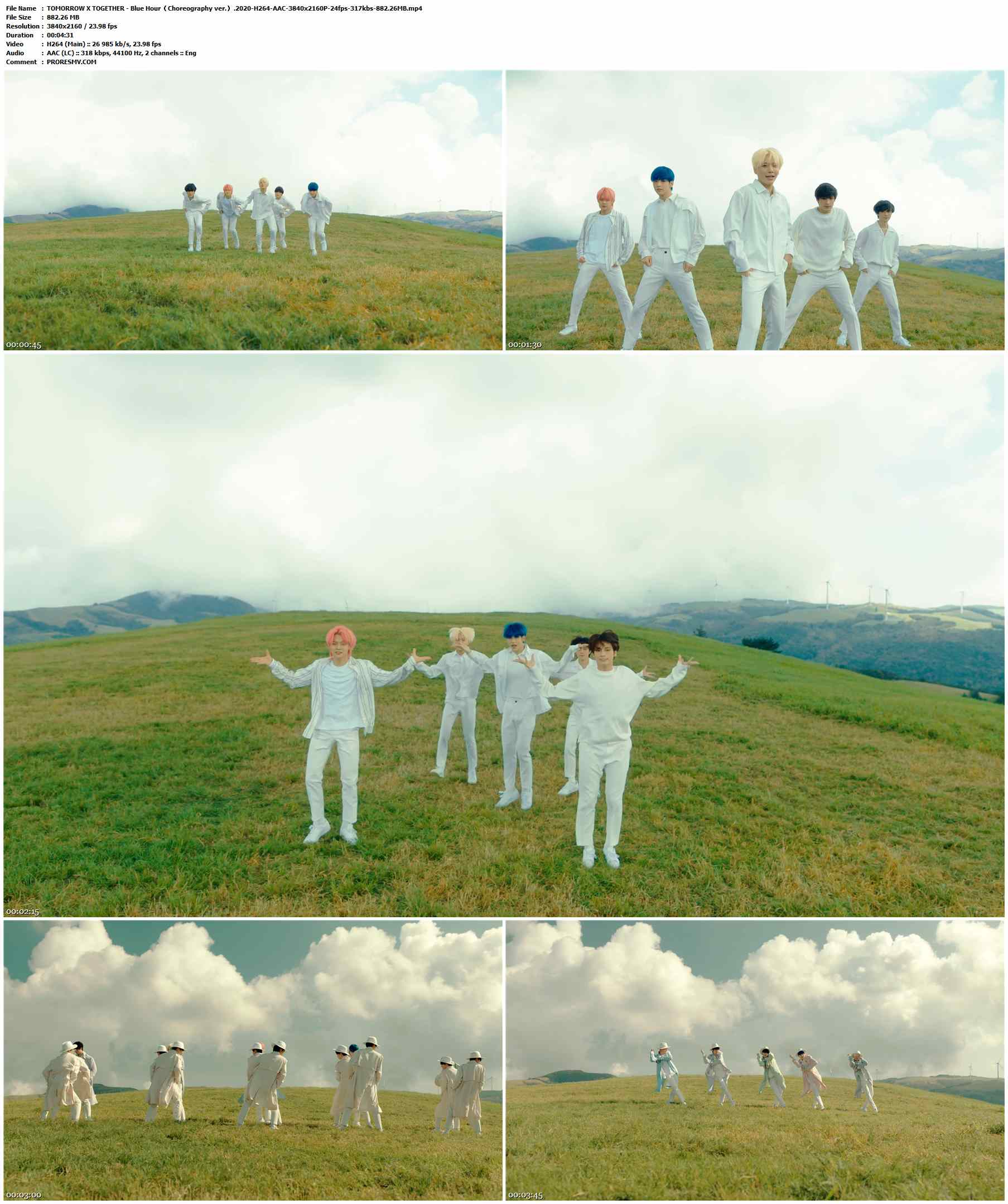 TOMORROW X TOGETHER - Blue Hour（Choreography ver.）.2020-H264-AAC-3840x2160P-24fps-317kbs-882.26MB官方MV_高清MV